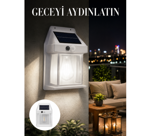 1800 mAh Pilli Solar Duvar Aydınlatma Yeni Nesil