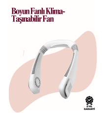 Kanatsız Boyun Tipi Fan | Giyilebilir Serinletici, Düşük Sesli, Hafif ABS Gövde, USB Şarj Edilebilir