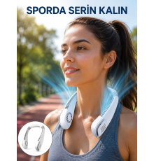 Kanatsız Boyun Tipi Fan | Giyilebilir Serinletici, Düşük Sesli, Hafif ABS Gövde, USB Şarj Edilebilir Yeni Nesil