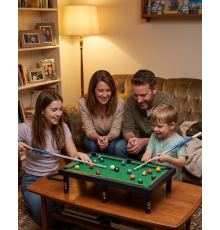 Çocuklar İçin Bilardo Seti Masaüstü Snooker ve Pool Oyuncak