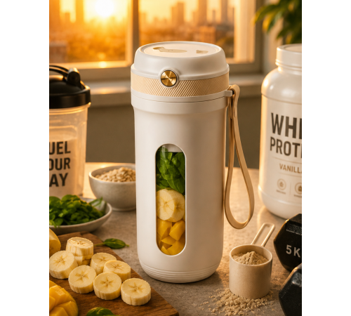 Taşınabilir Şarjlı Blender Smoothie ve Buz Kırıcı Özellikli 350 ML