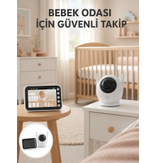 Canlı İzleme Özellikli Ortam Dinlemeli Bebek Monitörü Yeni Nesil