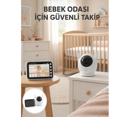 Canlı İzleme Özellikli Ortam Dinlemeli Bebek Monitörü Yeni Nesil