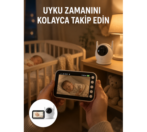 Gece Görüşlü Hareket Takipli Bebek Kamera Sistemi Yeni Nesil