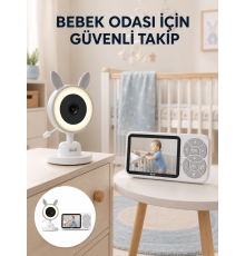 Karşılıklı Sesli Bebek Kamerası 4x Zoom Sıcaklık Sensörlü Yeni Nesil