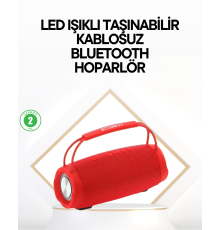 Çevreleyen Sesli RGB Destekli Kablosuz Taşınabilir Hoparlör