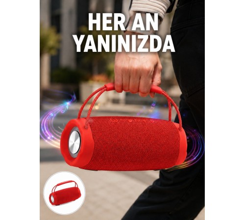 TF Kart ve AUX Destekli IPX6 Suya Dayanıklı Bluetooth Hoparlör Yeni Nesil