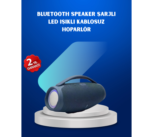 IPX5 Su Geçirmez Taşınabilir Bluetooth Hoparlör Renkli Işıklı