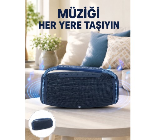 IPX5 Su Geçirmez Taşınabilir Bluetooth Hoparlör Renkli Işıklı Yeni Nesil