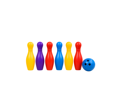 Çocuk Bowling Seti Renkli Top ve 6 Kuka İçeren Eğitici Oyun