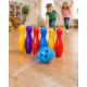 Çocuk Bowling Seti Renkli Top ve 6 Kuka İçeren Eğitici Oyun
