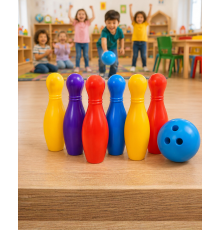 Eğlenceli Bowling Oyuncak Seti Çocuklar İçin Renkli Kuka ve Top
