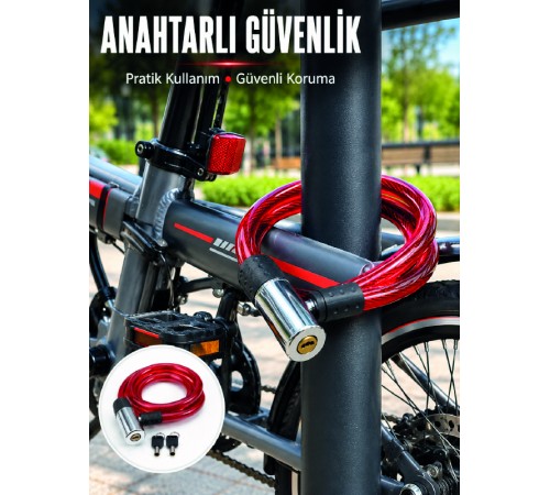 15 mm Kalın Çelik Halat ile Bisikletiniz İçin Güvenli Koruma