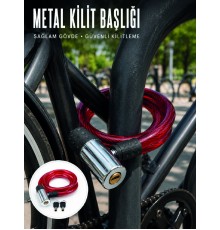 80 cm Uzunluk ile Pratik ve Kolay Kullanım Sunan Çelik Halat Kilidi