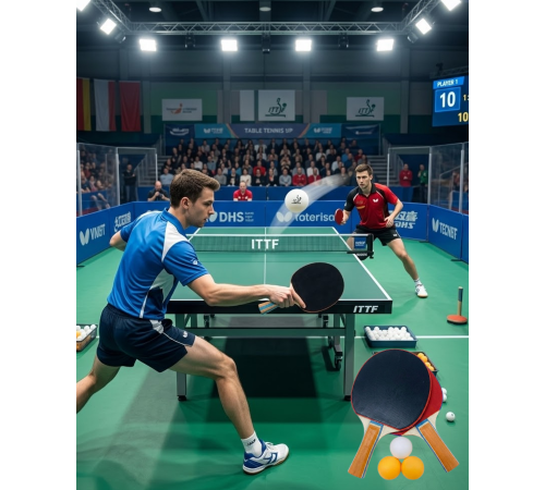 Masa Tenisi Oyun Seti 2 Raket 3 Top Evde Spor ve Eğlence