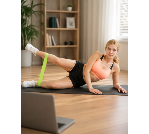 Spor Antrenman Direnç Bandı Esnek Dayanıklı Egzersiz ve Fitness Lastiği