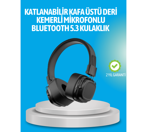 Deep Bass Destekli Kablosuz Katlanabilir Kulak Üstü Kulaklık