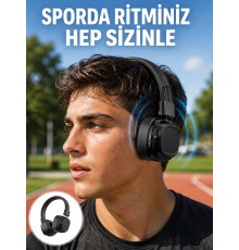 Katlanabilir Tasarımlı Taşınabilir Kablosuz Müzik Kulaklığı Yeni Nesil