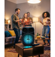 Bluetooth Taşınabilir Karaoke Hoparlör 6.5 İnç Mikrofonlu RGB Işıklı USB TF Kart Destekli