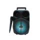Taşınabilir Bluetooth Speaker Mikrofonlu Karaoke Hoparlör RGB Işıklı 6.5 İnç Güçlü Ses