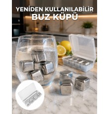 Hızlı Soğutma Özellikli Paslanmaz Metal Buz Küpü Takımı Yeni Nesil