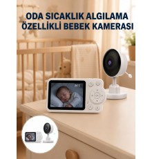 Sıcaklık Sensörlü Güvenli Bebek Kamerası İki Yönlü Ses Yeni Nesil