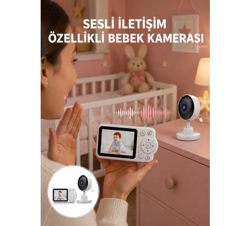 2.8 İnç Ekranlı Bebek Kamerası Gece Görüşlü ve Sesli İletişim Yeni Nesil