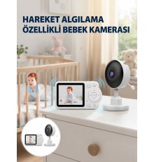 Gece Görüşlü Bebek Kamerası Ninni ve Alarm Özellikli Yeni Nesil