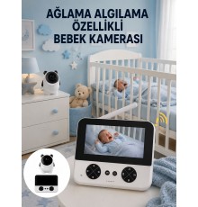 Gece Görüşlü Güvenli Bebek Monitörü 720P HD Görüntü Yeni Nesil