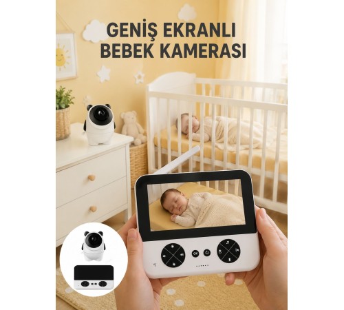 720P HD Gece Görüşlü Kablosuz Bebek Kamerası İki Yönlü Sesli Yeni Nesil