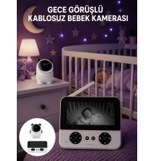 Kablosuz Bebek Kamera Sistemi Ninni ve Alarm Özellikli Yeni Nesil