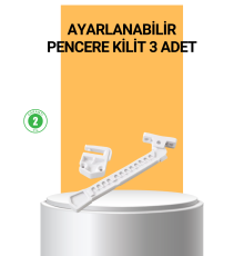 Pencere Cam Emniyet Kilidi Açılma Sınırlayıcı Set