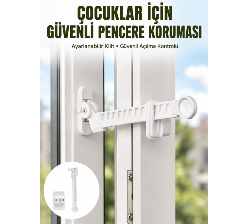Cam Pencere Açılma Kontrol Kilidi Kolay Montaj 3’lü Yeni Nesil