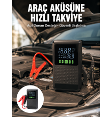 Araç İçin Akü Takviye Cihazı ve Kablosuz Hava Kompresörü Yeni Nesil