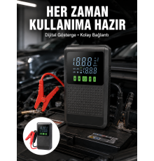 Taşınabilir Araç Akü Şarj Takviye Cihazı 150 PSI Dijital Kompresör Yeni Nesil