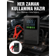 Taşınabilir Araç Akü Şarj Takviye Cihazı 150 PSI Dijital Kompresör Yeni Nesil