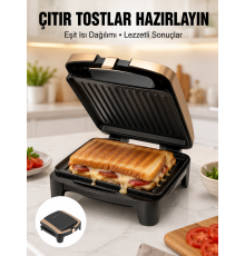 Tost Makinesi Ev Tipi Pratik Kullanım 4 Tost Kapasiteli Yeni Nesil
