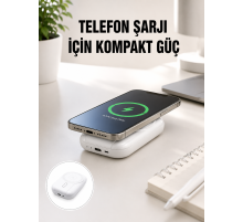 22.5W Süper Hızlı Şarjlı Çok Fonksiyonlu 10000 mAh Powerbank Yeni Nesil