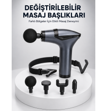 AKTÜEL 3in1 Taşınabilir Şarjlı Titreşimli Masaj Cihazı Çok Fonksiyonlu Yeni Nesil