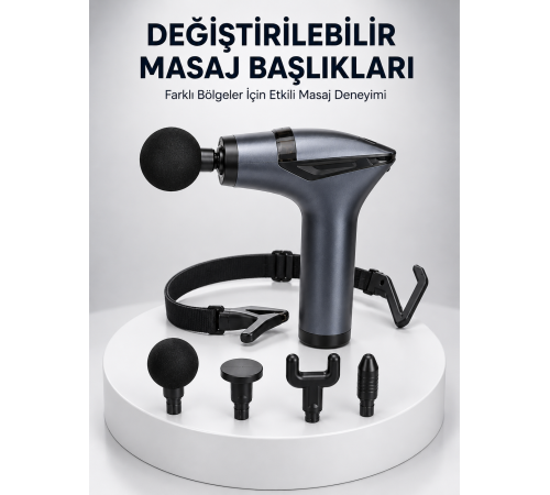 AKTÜEL 3in1 Taşınabilir Şarjlı Titreşimli Masaj Cihazı Çok Fonksiyonlu Yeni Nesil