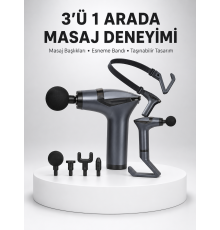 Titreşimli Şarjlı Masaj Aleti 3in1 Fonksiyonel Çok Amaçlı Model Yeni Nesil