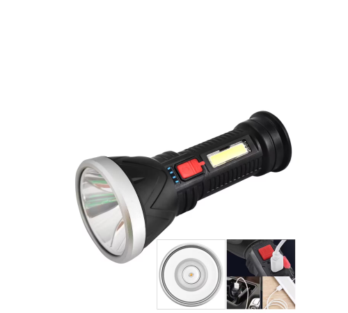 Şarjlı LED El Feneri 9 LED Güçlü Işık ve 4 Modlu Kullanım