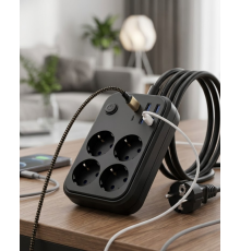 Akım Korumalı Çoklu Priz 4 USB 2 Type C 4 Priz Güvenli ve Hızlı Şarj