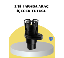 Araç İkili Bardak Tutucu Ayarlanabilir Genişlik 360° Döner Sistem
