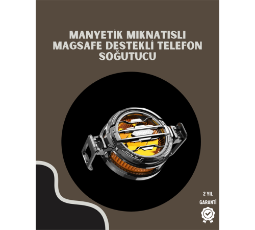 LED Işıklı Telefon Soğutucu | Ultra Sessiz Fan | Mıknatıslı ve Aparatlı Bağlantı