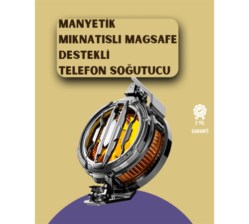 LED Işıklı Telefon Soğutucu | Ultra Sessiz Fan | Mıknatıslı ve Aparatlı Bağlantı