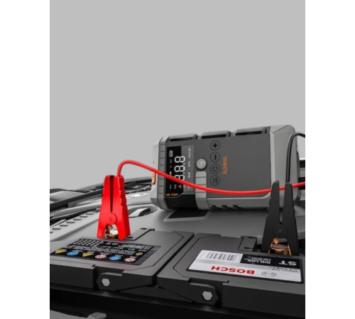 Taşınabilir Akü Takviye Cihazı Işıklı Hava Kompresörü Powerbank
