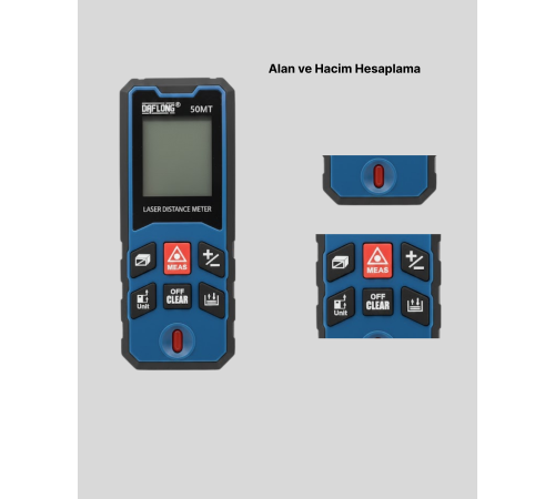 Lazer Metre 50 MT Hassas ve Hızlı Ölçüm Özellikli