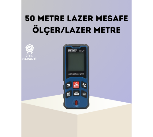 Lazer Metre 50 MT Hassas ve Hızlı Ölçüm Özellikli