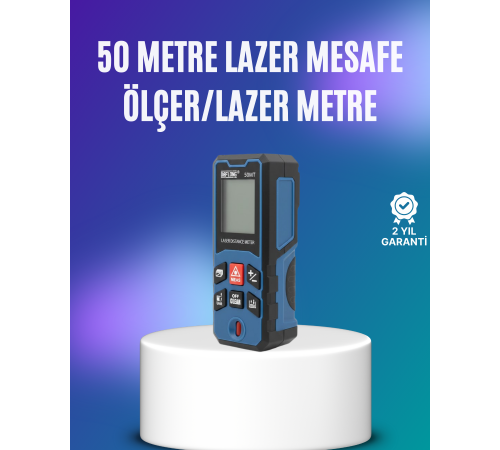 50 Metre Lazer Mesafe Ölçer Profesyonel Dijital Ölçüm Cihazı